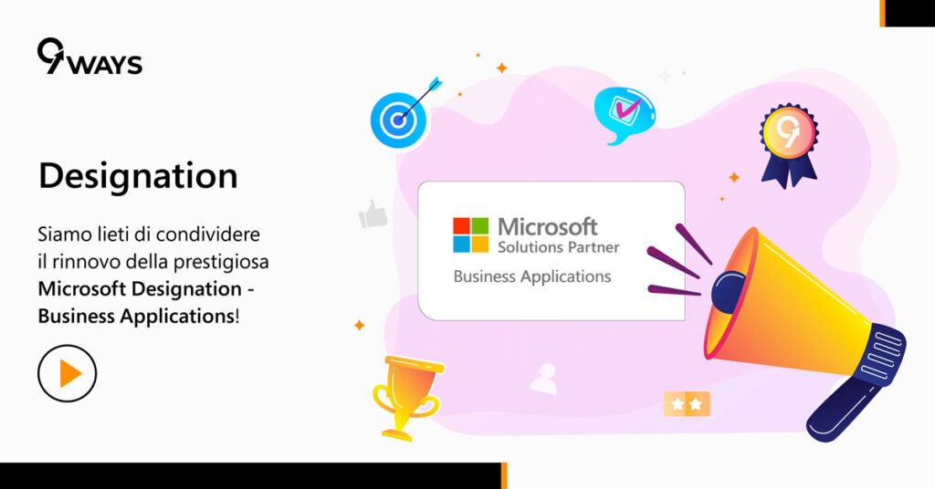 La Designation Solutions Partner | Business Applications  di Microsoft è stata rinnovata con successo!